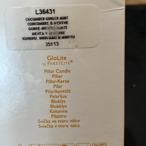 PartyLite GloLite pillarin Cucumber Ginger Mint - Picture 5 of 6